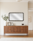 Bone Inlay Mirror : Zelliges : Black