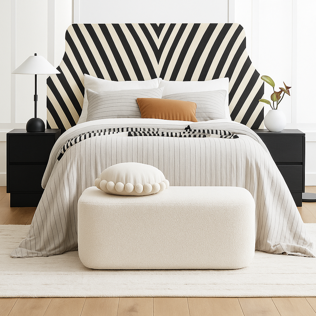 Bone Inlay Bedhead : Zebra