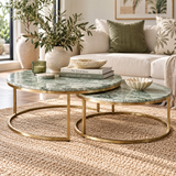 Marble Nesting Coffee Tables : Green