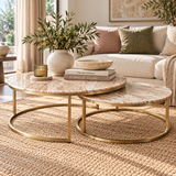 Marble Nesting Coffee Tables : Rose