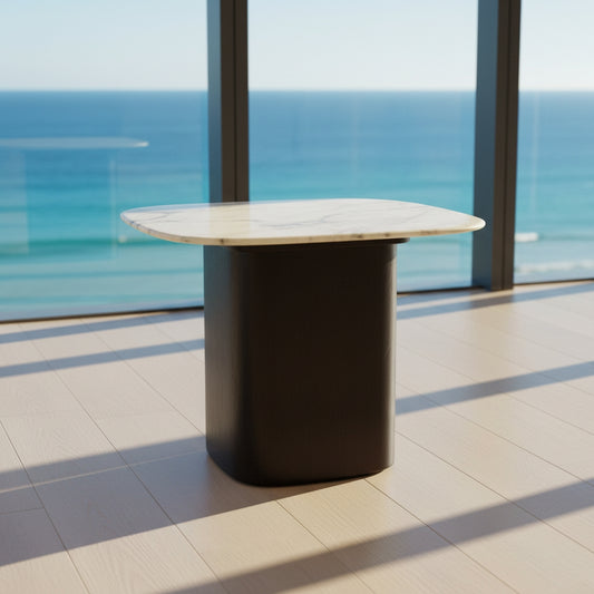 Marble Side Table : Expresso