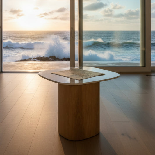 Marble Side Table : Natural