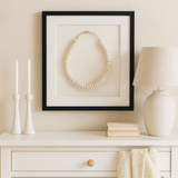 Carved Camel Bone Necklace : White