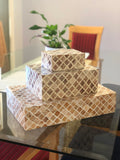 Bone Inlay Mid Size Box : Moroccan : Mocha Mousse