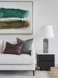 Bone Inlay Table Lamp : Moroccan : Grey