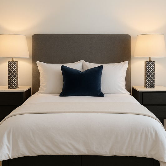 Bone Inlay Table Lamp : Moroccan : Grey