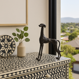 Hand-Made Indian Antique Bronze Sculpture :  Dog : Large