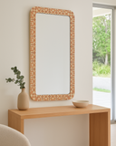 Bone Inlay Mirror : Zelliges : Peach