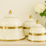 Bone & Brass Moghul Box : White