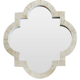 Bone Inlay Quatrefoil Mirror : Natural