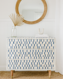 Bone Inlay 3 Drawer Chest : Morse : Indigo