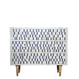 Bone Inlay 3 Drawer Chest : Morse : Indigo