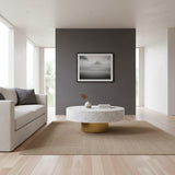 Mother of Pearl Inlay Coffee Table : Floral : White