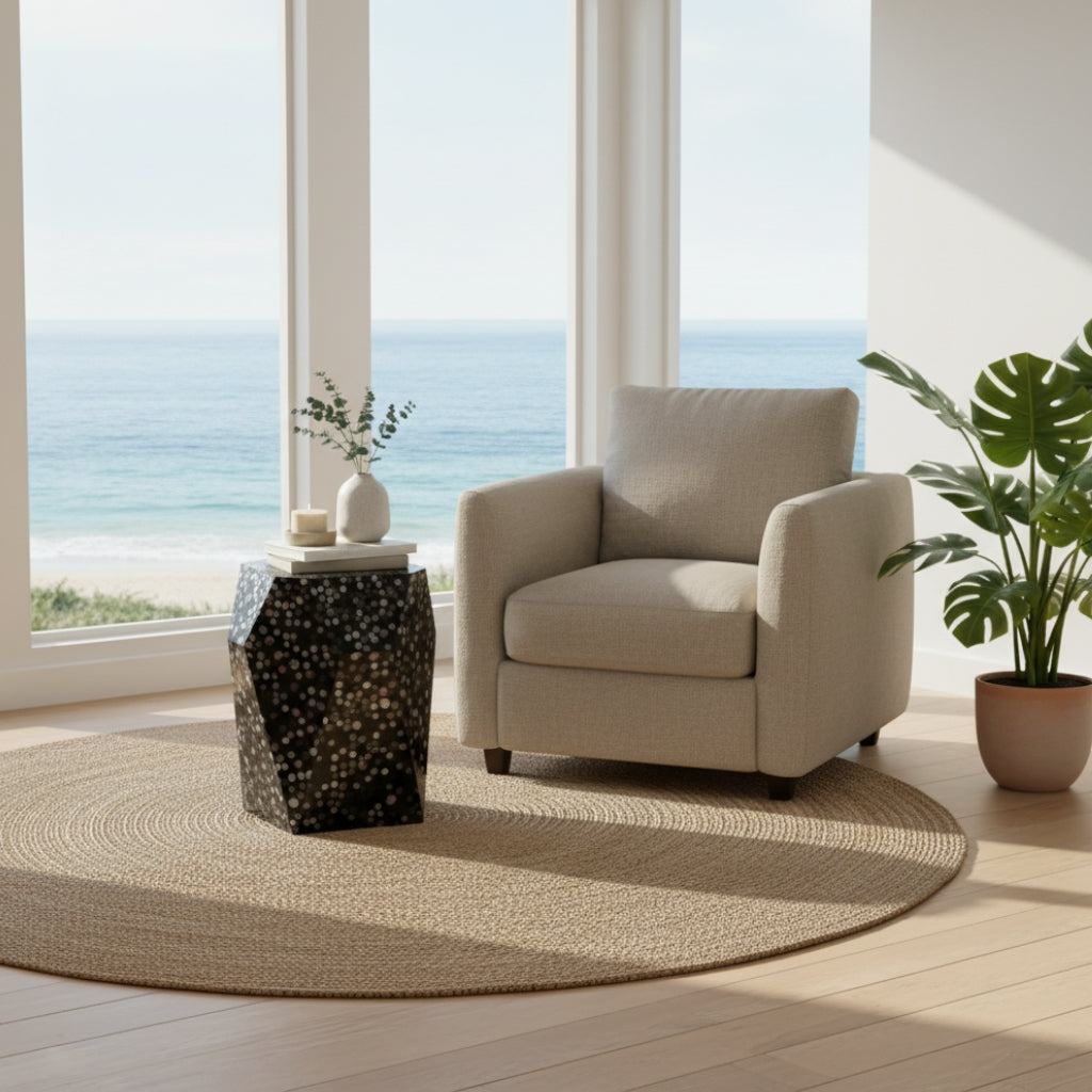 Mother of Pearl Inlay Side Table : Celest