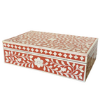 Bone Inlay Large Box : Floral : Spice