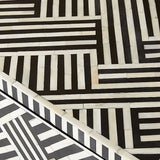 Criss Cross Inlay Desk in Black