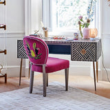 Bone Inlay Desk : Criss Cross : Black
