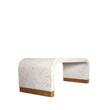 Bone Inlay Waterfall Coffee Table : Zelliges : White