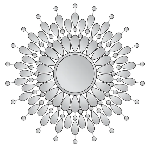 Champagne Peacock Mirror