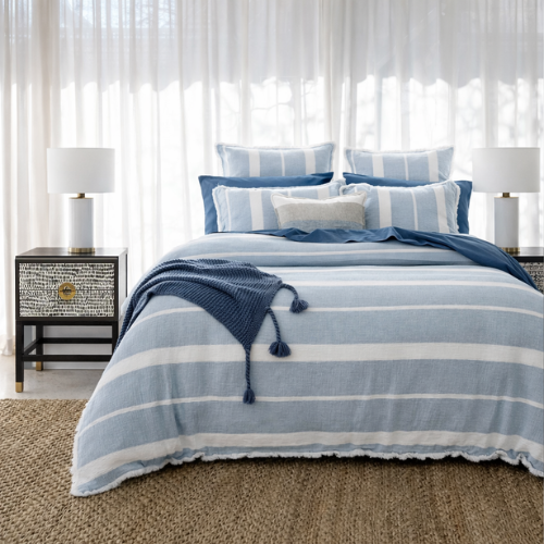 Bone Inlay 2 Drawer Bedside (with Metal Legs) : Dapple : Black