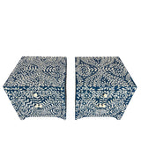 Bone Inlay Peacock Bedside Cabinet/Side Table