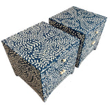 Bone Inlay Peacock Bedside Cabinet/Side Table