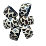 Wood & Bone Napkin Rings (Set of 6) | Handcrafted Wood & Ethically Sourced Bone