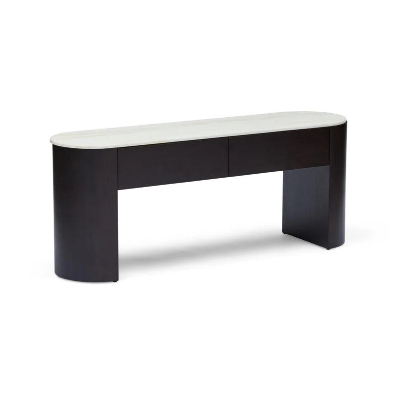 Marble Console with Drawers : Expresso