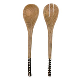 Wood & Bone Salad Spoon Set
