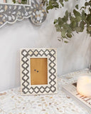 Bone Inlay Frame : Moroccan : Charcoal