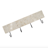 Bone Inlay Wall Hook : Stripe : White
