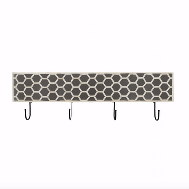 Bone Inlay Wall Hook : Abela : Grey