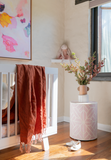 Bone Inlay Side Table : Abstract : Pink