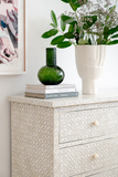 Bone Inlay 6 Drawer Chest : Starburst : Light Grey