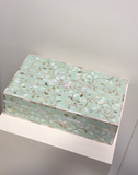 Mother of Pearl Inlay Large Box : Floral : Mint