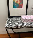 Bone Inlay Console with Black Legs : Starburst : Black