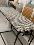 Bone Inlay Console with Black Legs : Starburst : Black