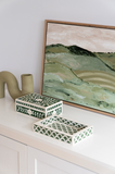 Bone Inlay Mini Tray : Scallop : Sage Green