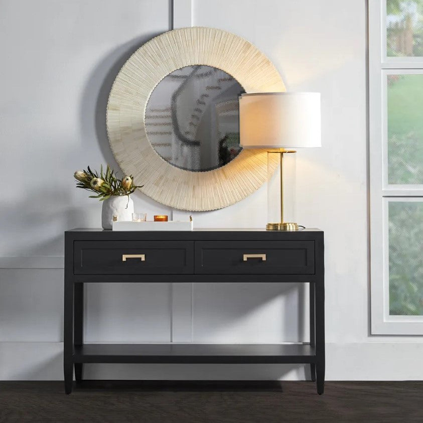 Bone Round Celine Mirror