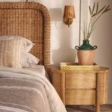 Bone Inlay Rectangular Tray : Starburst : Yellow