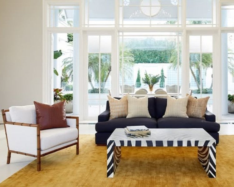 Bone Inlay Coffee Table : Zebra