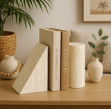 Bone Inlay Bookends : Brickwork : White