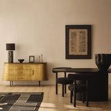 Bone Inlay Table Lamp : Crosses : Black & White