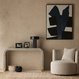 Bone Inlay Waterfall Console : Stripe : Black