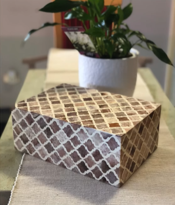 Bone Inlay Box : Moroccan : Mocha Mousse