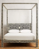 Bone or Mother of Pearl Inlay Post Bed : Custom Details : Colour of Choice