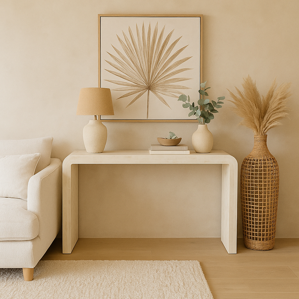 Bone Inlay Console : Stripe : Ivory