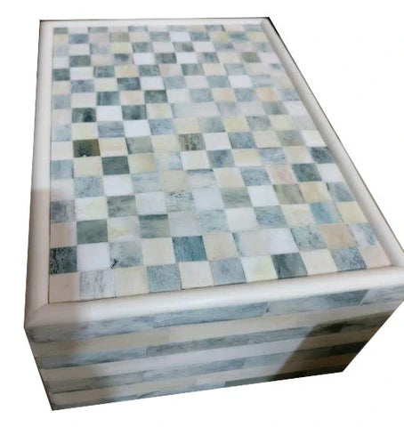 Bone Inlay Box : Checker Pattern