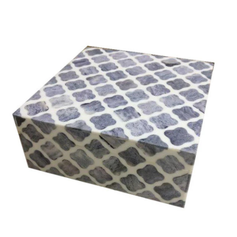 Bone Inlay Small Box : Moroccan : Grey