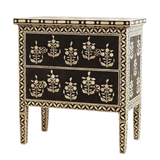 Bone Inlay Large Bedside Table : Art Deco